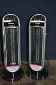 TWO DIMPLEX MAXAIR HEATER/AIR COOLERS with Bluetooth connectivity, height 70cm (both PAT pass and