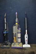 THREE VACUUM CLEANERS including a Hoover Vortex (PAT fail due to taped cable but working), a Dyson