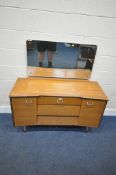 AVALON YATTON, A 20TH CENTURY DRESSING CHEST, with a single mirror, two cupboard doors, flanking