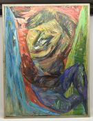 JUNE REDFERN (BRITISH 1951), 'MY MOTHER SEEING THINGS', an abstract portrait of a seated female