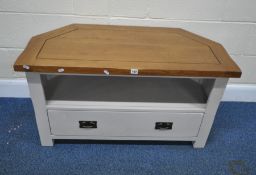 JB GLOBAL, A PARTIALLY PAINTED TV CABINET, with a single drawer, width 103cm x depth 51cm x height