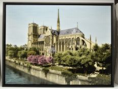 NICK HOLDSWORTH (BRITISH 1978) NOTRE DAME', a pixelated image of the iconic French landmark,