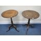 A GEORGIAN OAK TRIPOD TABLE, diameter 56cm x height 68cm, along with a tilt top tripod chess - Image 1 of 4