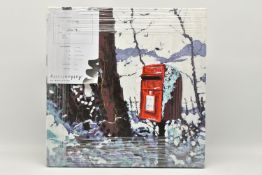 TIMMY MALLETT (BRITISH CONTEMPORARY) 'SNOWY POST BOX', a signed limited edition print on box canvas,