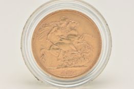 A FULL GOLD SOVEREIGN COIN 1891 VICTORIA JUBILEE HEAD, 7.98 grams, 22ct gold, 22.5mm diameter