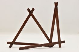 A LATE 19TH CENTURY/EARLY 20TH CENTURY FOLDING MAHOGANY RULER collapsing into five segments, 107cm