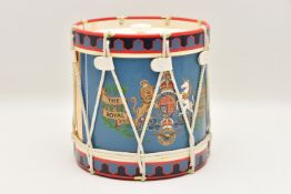 A REGIMENTAL REPLICAS NOVELTY ICE BUCKET, and cover, the plastic ice bucket in the form of a drum,