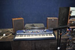 A VINTAGE SONY HMK-30 MUSIC CENTRE, with matching speakers (PAT fail due to uninsulated plug but