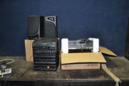A TECHNICS RS-M222 TAPE PLAYER, with original box, a Panasonic NV-850-EG VHS recorder (both untested