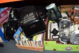 FIVE BOXES AND LOOSE MISCELLANEOUS ITEMS, to include a selection of kitchen electrical items (not