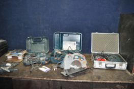 A COLLECTION OF BLACK AND DECKER POWER TOOLS, including a KS865n circular saw, a KA292E power