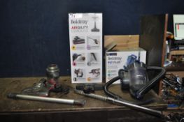 A BELDRAY AIRGILITY CORDLESS VACUUM CLEANER, with original box and charger, and a Beldray Pet Plus