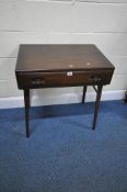 LUCIAN ERCOLANI, A MID CENTURY DARK ELM AND BEECH WRITING DESK, fitted with a single drawer,