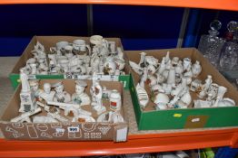 THREE BOXES OF CRESTED WARE, to include approximately fourteen pieces of military themed in the form