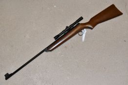 A BSA METEOR .22 CAL / 5.5MM AIR RIFLE, serial number TH8650, 18.5'' break barrel, with Kassnar 4