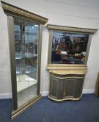 THREE PIECES OF GOLD ITALIAN FURNITURE, to include a serpentine sideboard, with a single drawer,