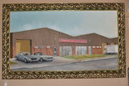 TOM BOWER (20TH CENTURY) 'REGENCY ALUMINIUM WINDOWS', an urban landscape depicting a factory and
