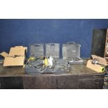A COLLECTION OF POWER TOOLS, including McKeller circular saw and angle grinder, a Wickes electric