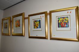 SIMON BULL (BRITISH 1958) FOUR SIGNED LIMITED EDITION SILK SCREEN PRINTS, comprising 'Joyful'