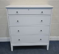AN IKEA CHEST OF FOUR DRAWERS, width 105cm x depth 52cm x height 108cm, condition report: marks,
