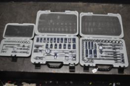 THREE BOXED DRAPER SOCKET SETS, to include a 40 piece, 24 piece and a 20 piece, all complete and