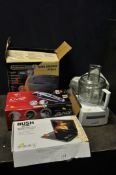 A SELECTION OF BOXED ELECTRICALS, to include a Fellowes paper shredder, PAT pass and working, hoover