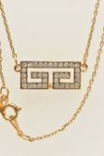 A 'GIVENCHY' NECKLACE, a gold plate double G necklace, fitted with a spring clasp, approximate