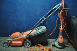 A FLYMO EASISTORE 380R LAWNMOWER, and a Flymo contour 650E, both PAT pass and working (2)