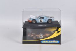 TWO BOXED SCALEXTRIC FORD GT40 & GT Mk.II MODELS, 1/32 scale, GT40 1966 Le Mans RN6, No.C2403, GT
