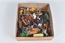 A QUANTITY OF UNBOXED ASSORTED MAINLY TIMPO TOYS PLASTIC FIGURES, mainly Swopes figures, mixture