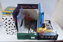 TWO MCDONALDS DISNEY DISPLAYS AND QUANTITY OF COLLECTIBLES, the first a 101 Dalmatians display, worn