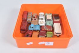 A QUANTITY OF UNBOXES ASSORTED PLAYWORN DIECAST VEHICLES, to include Corgi Toys James Bond Aston