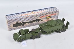 A BOXED DINKY SUPERTOYS THORNYCROFT MIGHTY ANTAR TANK TRANSPORTER, No.660, 2nd issue, appears