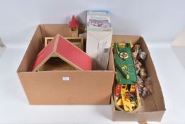 TWO BOXES OF TOMY SYLVANIAN FAMILIES FIGURES, PLAYSETS AND ACCESSORIES, to include a Rose of