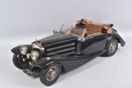 A BUILT 1:8 SCALE POCHER BY RIVAROSSI MERCEDES-BENZ 500K AK CABRIOLET 1935 MODEL VEHICLE, black body