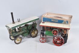 A BOXED MAMOD TE1A LIVE STEAM TRACTOR, with steerin rod, funnel but no burner tray, some wear