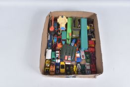 A QUANTITY OF UNBOXED ASSORTED PLAYWORN DIECAST VEHICLES, to include Corgi Toys Batboat, No.107,
