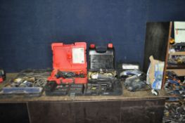 A SELECTION OF POWER TOOLS including an AEG ErgoMax Fixtec drill in case, Power Craft SDS breaker,