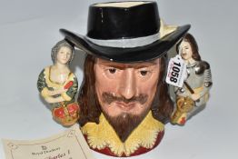 A LIMITED EDITION ROYAL DOULTON 'KING CHARLES I' CHARACTER JUG issued on the 350th anniversary of