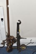 THREE SETS OF BALANCE SCALES comprising a smaller set marked 'United Yeast Co. Ltd Class C' with two