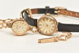 TWO LADIES BOXED WRISTWATCHES, the first a 9ct gold 'Geneve' wristwatch, quartz movement,