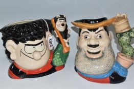 TWO ROYAL DOULTON COMIC THEMED CHARACTER JUGS, comprising Dennis and Gnasher D7005, and Desperate