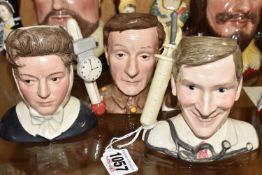 A GROUP OF THREE LIMITED EDITION ROYAL DOULTON 'CLASSICS CARRY ON' SERIES CHARACTER JUGS