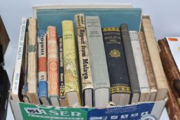 ONE BOX OF 12 BOOKS, 3 PAPERS & 1 MAP ON MALAYA, including 1st Editions, comprising Malayan