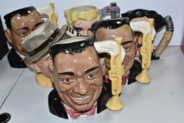 SIX ROYAL DOULTON 'THE CELEBRITY COLLECTION' CHARACTER JUGS, comprising Mae West D6688, Royal