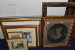 A QUANTITY OF PICTURES AND PRINTS ETC, to include an early 20th century Albert Hammond watercolour