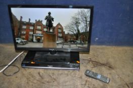 A PANASONIC TX-24DS500B 24in TV (no remote) and a Panasonic Blu Ray player with remote (both PAT