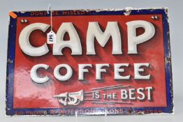 An Enamel Advertising Sign 'Don't Be Misled !!! Camp Coffee Is The Best' Sole Proprietors R.