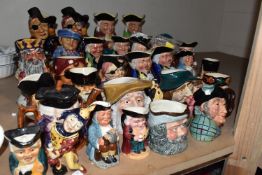 A GROUP OF CHARACTER JUGS AND TOBY JUGS, comprising, Shorter & Sons, three Long John Silver one is a