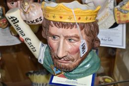 A LIMITED EDITION ROYAL DOULTON KING JOHN CHARACTER JUG, issued exclusively for the international